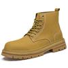 Frosted bumblebee Martin boots men's autumn thickened thick heel short boots thick-soled retro tooling mountaineering boots