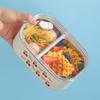 2 Compartment Insulated Lunch Box Cartoon Storage Box with Lid Creative Meal Container  Office