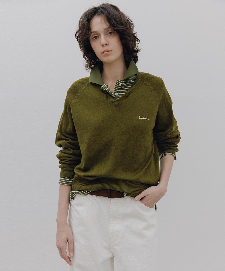 HUNCH Classical Soft V-Neck Knit (3Colors)
