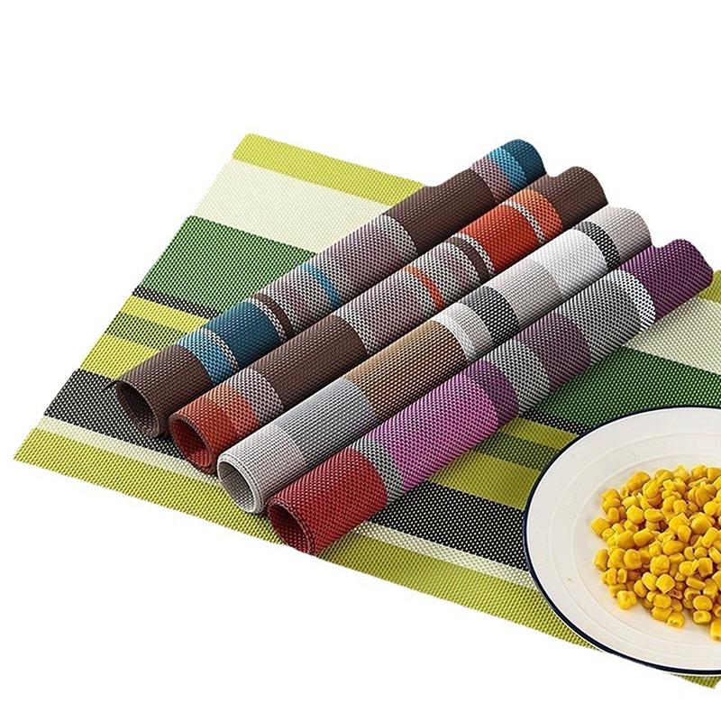 45x30cm PVC prostírání pruhované protiskluzové vodotěsné podložka na stůl kuchyňský jídelní stůl podložky na talíře podložky pod misky domácí dekorace