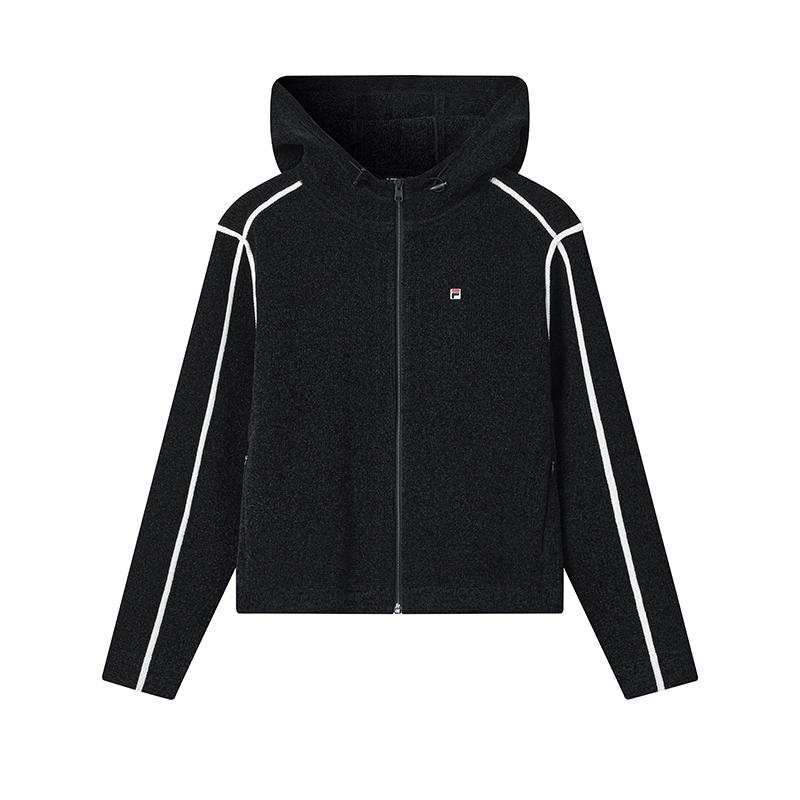 

Fila Наследие Повседневная Мода Расслабленный Универсальный Вязаный Свитер на Молнии Женские топы Легендарно-Синий F11W548403FNV S