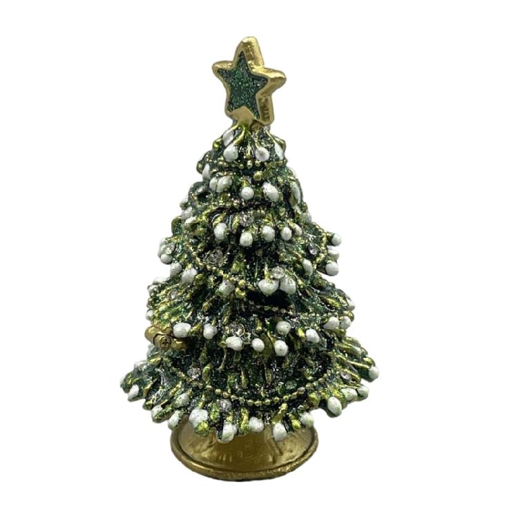 

Classical Christmas Tree Shaped Jewelry Organizers Zinc Alloy Material Necklace Rings Storage Case 1