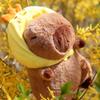 2325Cm Hat Kapibara Doll Plush Simulation Capibara Anime Fluffty Toy Cute Doll Stuffed Animals Soft Doll Plush Christmas Gifts