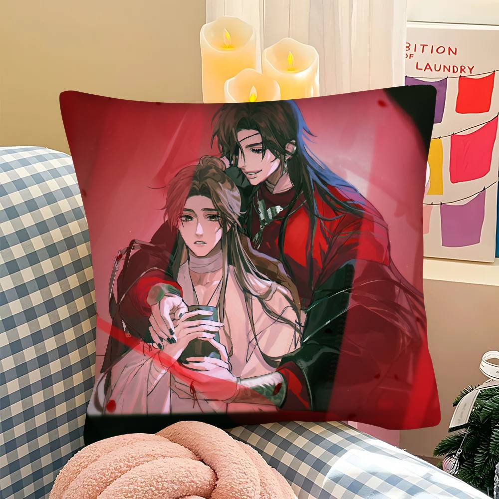 1pc Hua Cheng Xie Lian Pillow Case Fashion Square Pillowcase Bedroom Sofa Room Ins Decoration Leisure