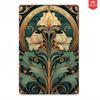 Tin Sign Vintage Floral Tree Pattern Metal Sign  Retro Artwork Wall Plaque for Home Decor Cottagecore Aesthetic Garden Party Ind