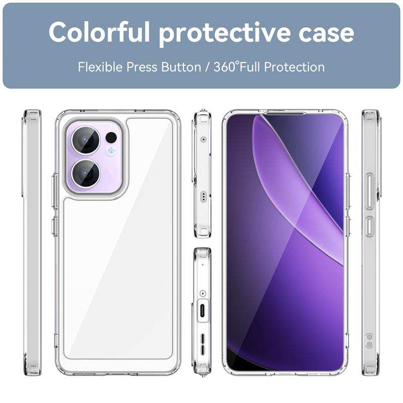 Für Reno 13F Hülle Abdeckung OPPO Reno 13F Capas Stoßfeste Handy Bumper Rückseite Klar Transparent Mehrfarbig Fundas Reno 13F Reno13F