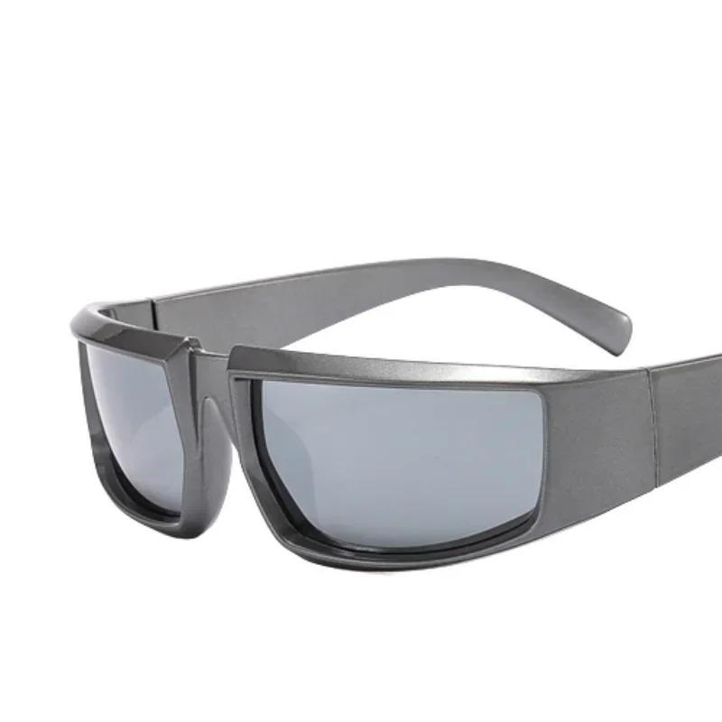 Y2K New Sports Sunglasses Women Punk Goggle Luxury Brand Designer Sun Glasses Men Silver Shades UV400 Eyewear