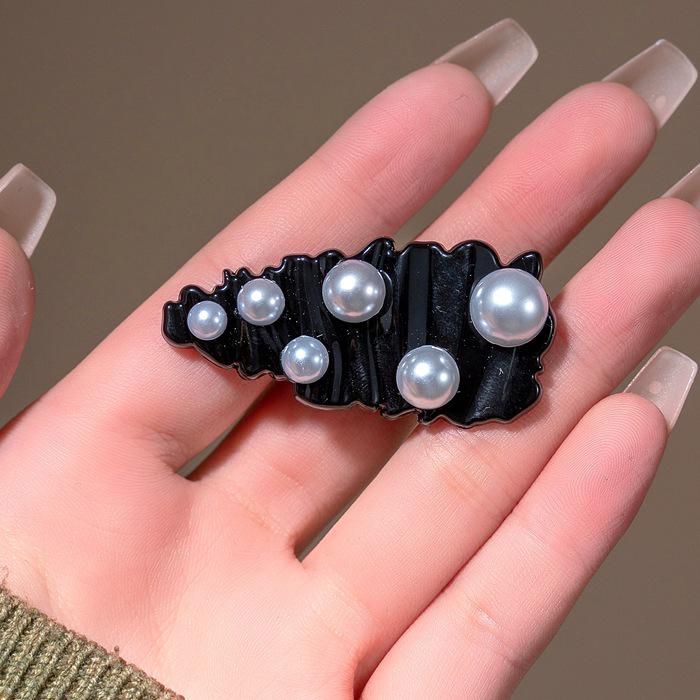 Elegant 2025 Korean Bow Pearl Rhinestone Hair Clip - Internet Celebrity Style