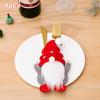 Gnome Doll 2025 Christmas Cutlery Holder Knife Fork Pocket Bag Knife and Fork Bag Rudolph Tableware Set New Year Dinner Decor