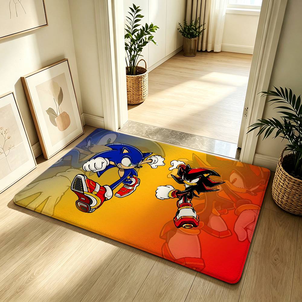 Anime S-Super-S-Sonics Cool Carpet Bathroom Anti-slip Mat Door Mat Home Decoration Mat Entrance Door Mat Scratch-resistant Door