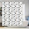 Gothic Horror Shower Curtain Skull Bat Spiderweb Halloween Decor Spooky Bathroom Set Vintage Creepy Gothic Home Textile Wall Han