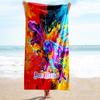 1PC Custom Name Colorful Dinosaur Artwork Beach Towel Highly Absorbent And Sand-Resistant Towel for Swimming, Pool, Yoga, And Travel Lightweight