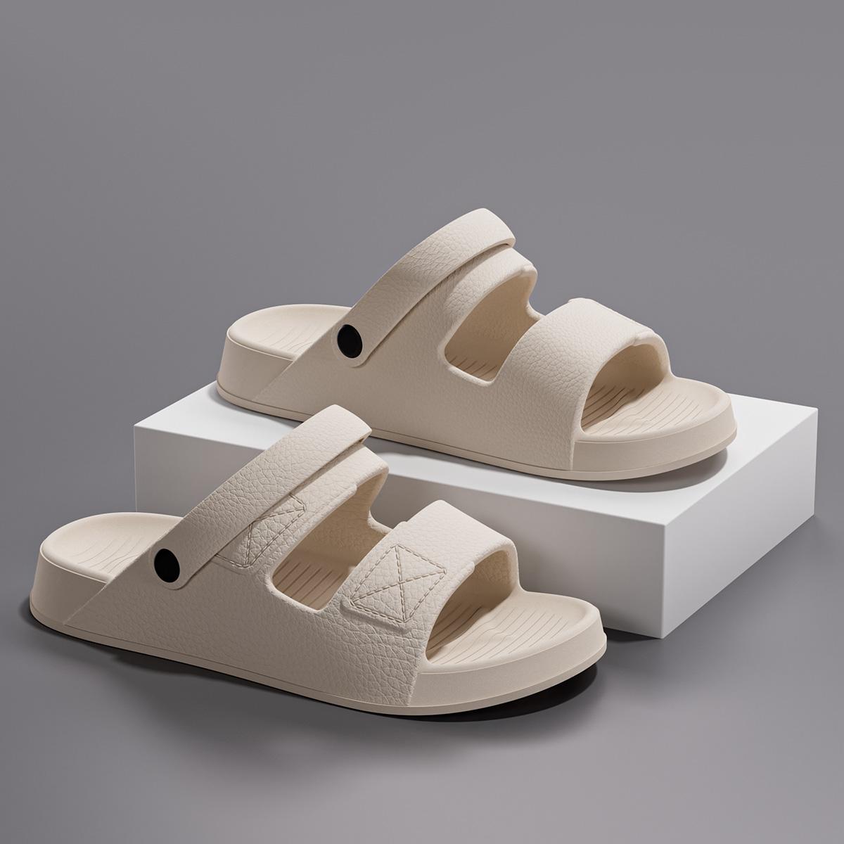Zomer Heren Sandalen Nieuwe Antislip Outdoor Sandalen Comfortabele Zachte Zool Indoor Slippers 40-41 white