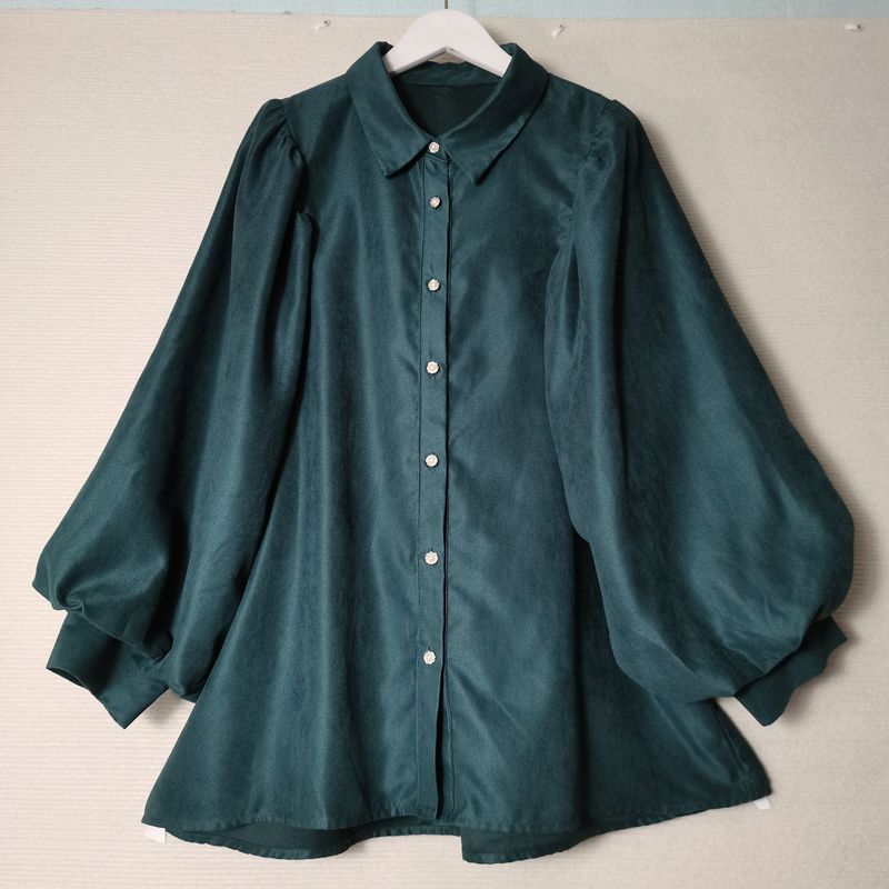 Export Export Original Order Open Shirt Women's Lantern Sleeve Stylish French Classic Style Niche Style Shirt Princess Style Spring