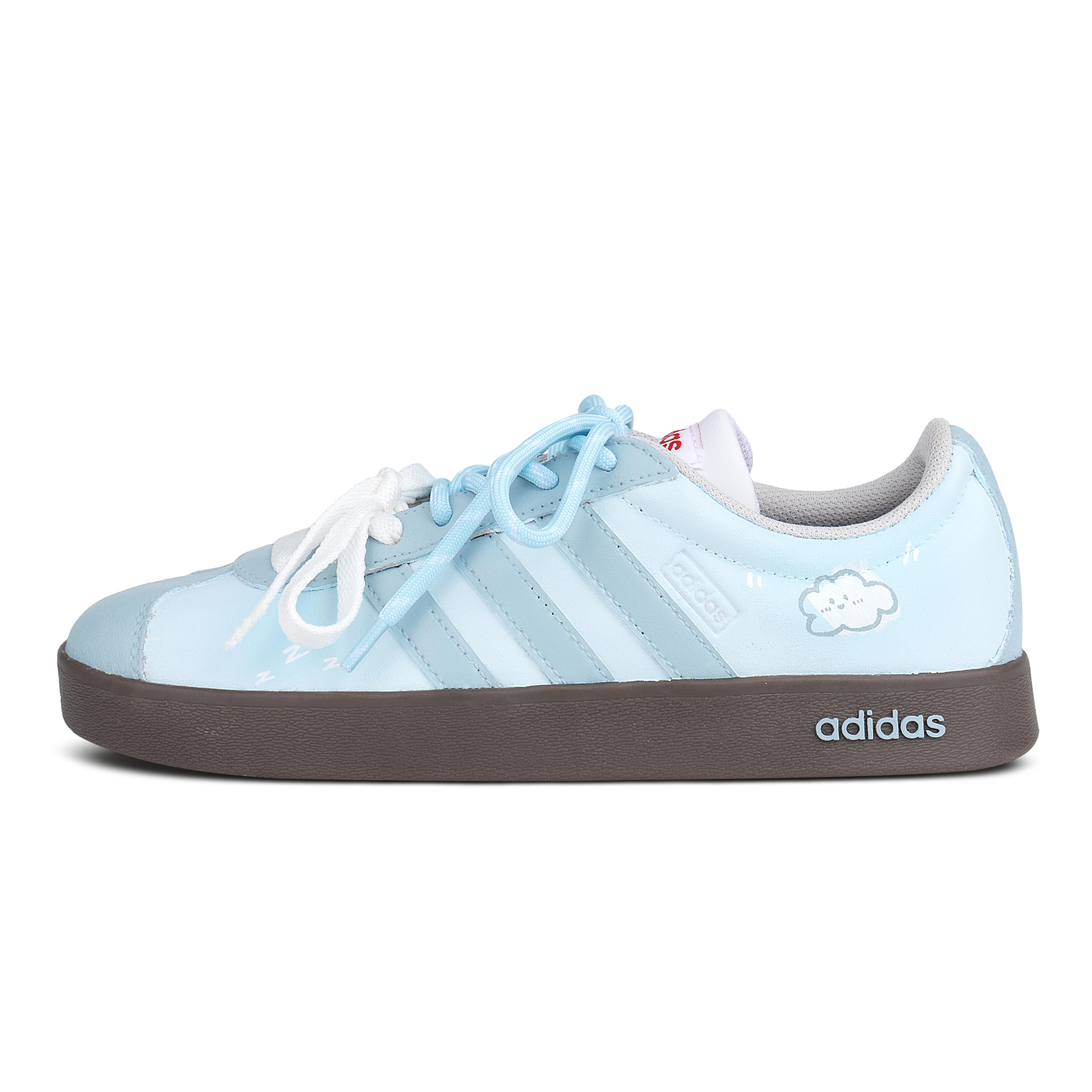 

Adidas VL COURT 2.0 Abrasion Resistant Lightweight Wear resistant And Lightweight Low top Skateboard Shoes Women s HQ1802(Team1508-) 37⅓
