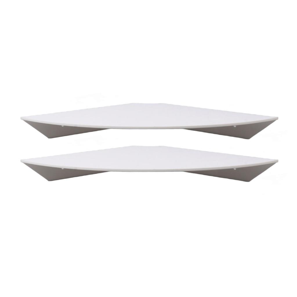 2pcs Wall Mount Floating Corner Shelves Quarter Round Hanging Corner Shelves for Bedrooms Living Rooms Shower Room
