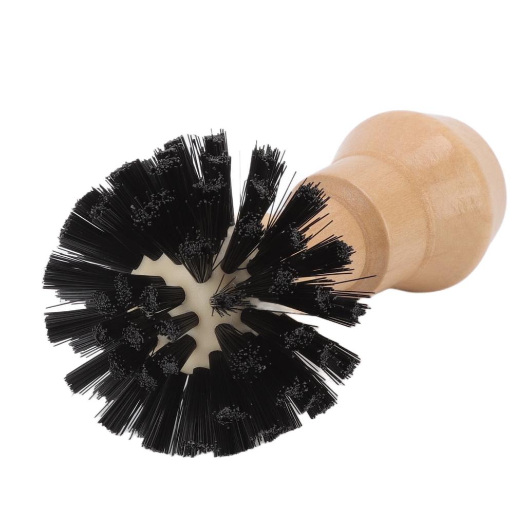 Portafilter Cleaning Brush Professional Portable Coffee Tamper Cleaning Brush with Wooden Handle for Kitchen Tool