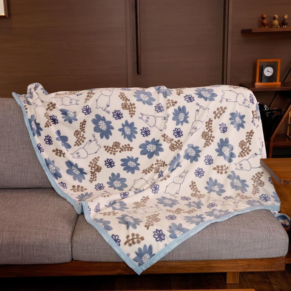 Marushin Moomin Herbal Blue Cute Character Fluffy and 1475014400 Blanket, Blanket, Stylish,