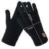 Windproof Wool Knitted Gloves Thicken Full Finger Guantes Fashion Crochet Glove  Women Men