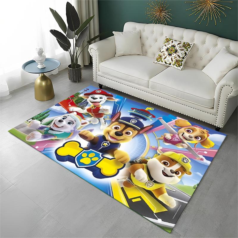 Cartoon P-Patrol Cute Dog Carpet Rug for Playroom Bedroom Living Room Sofa Home Decor,kid Game Area Rug Non-slip Floor Mat