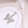 Sparkling Rhinestone Butterfly Shaped Keychain Animal Alloy Key Ring Bag Backpack Charm Car Key Pendant Accessories for Women