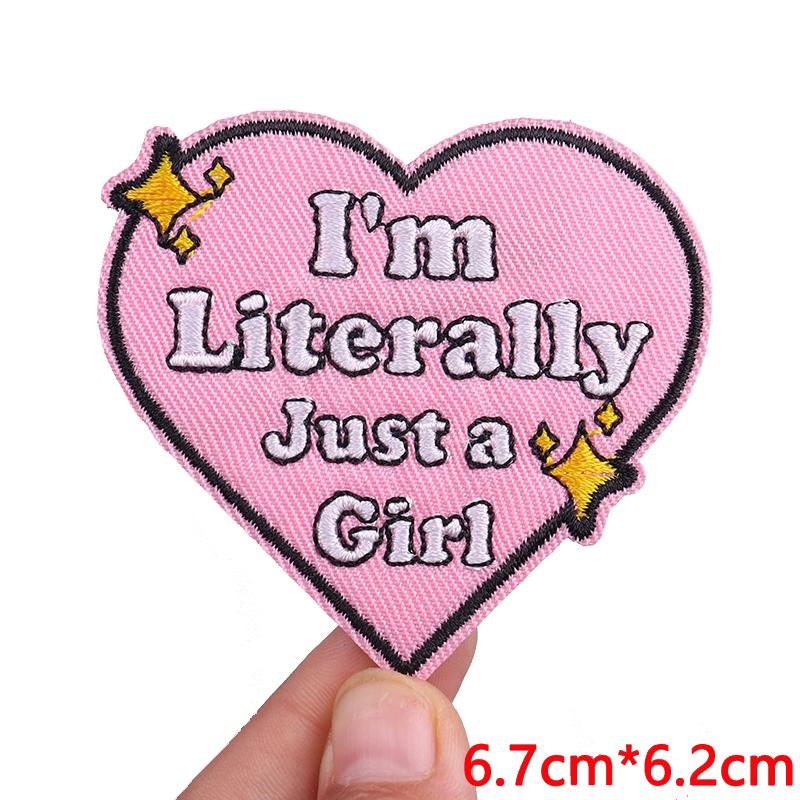 Jeans Backpack Embroidered Patch Cartoon/Letter Slogan Embroidery Patches Iron On Patches For Clothing Thermoadhesive Patches