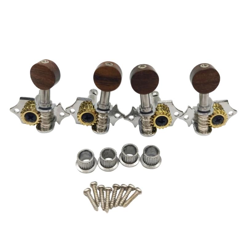 Classical Style Ukulele Tuning Peg 2L 2R Tuners Opened Machine Heads Knobs for Ukulele 4 String Guitar Parts Enduring 1
