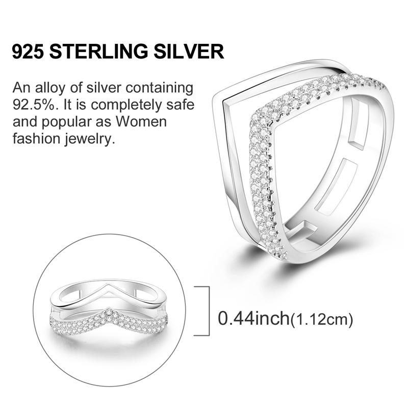 Silver Plated Sparkling Love Rings Zircon Winding Line Geometric Rings For Women Engagement Jewelry Anniversary Gift