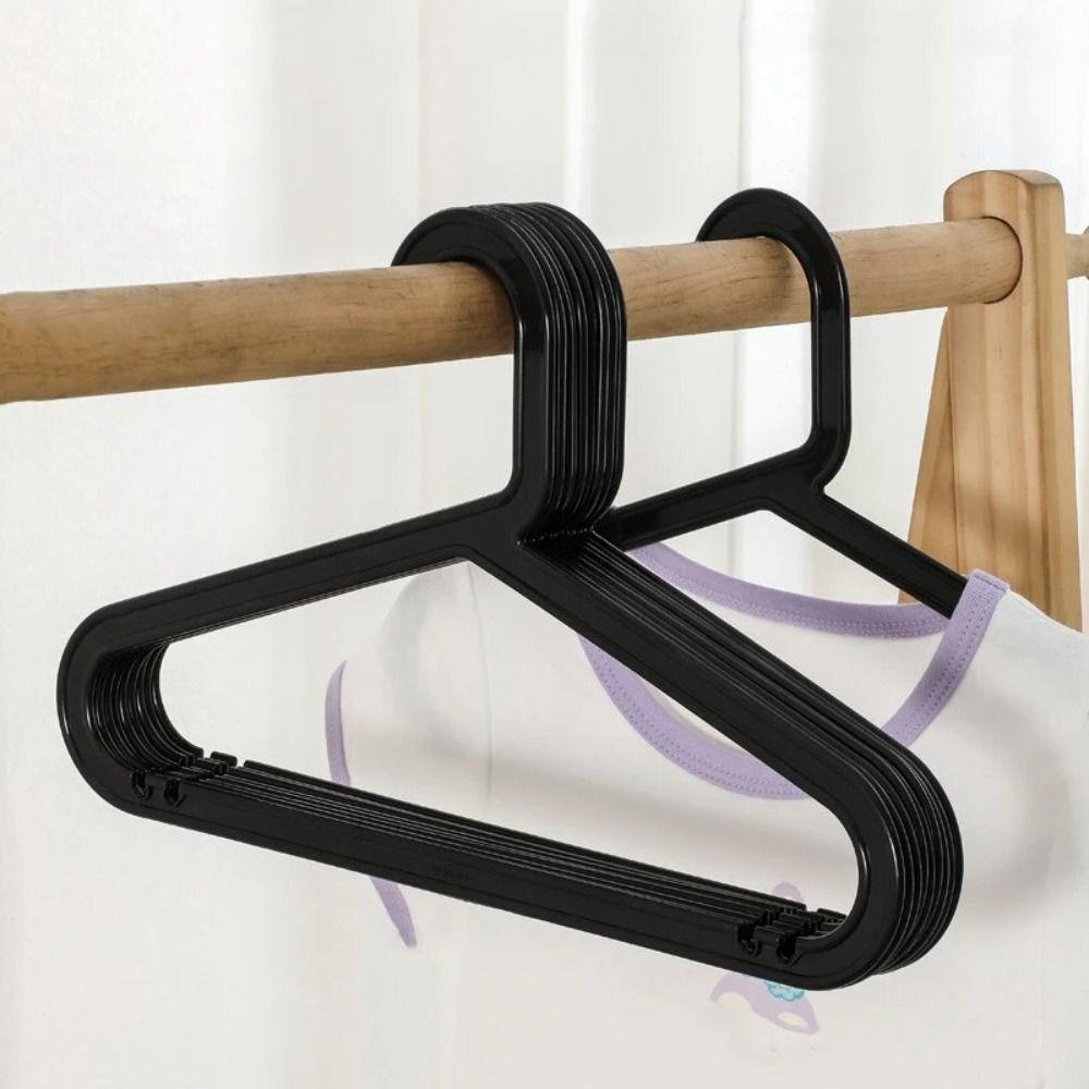 10Pcs Traceless Clothes Drying Rack Plastic Baby Hangers Clothes Display Hangers Closet
