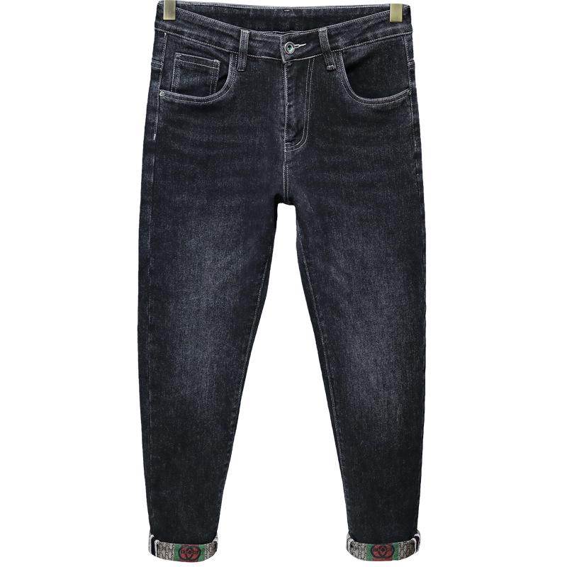 Douyin Trendy Pánské Vysoce Elastické Slim Fit Zimní Džíny - Pohodlné, Cenově Dostupné a Stylová Korejská Móda.