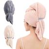 Large Dry Hair Cap Solid Color Quick Drying Turban New Hair Towel Wrap  Bath