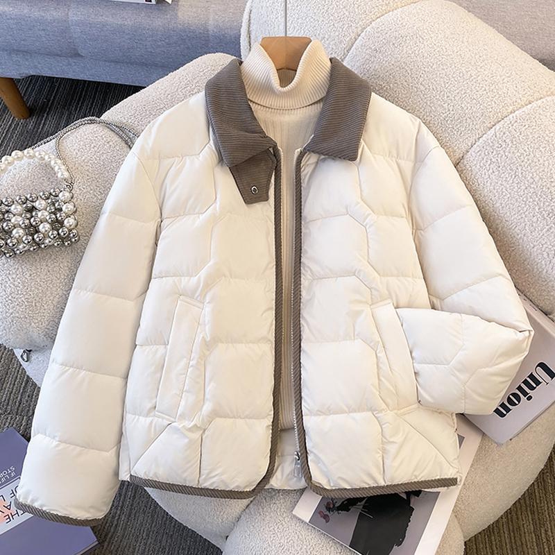 Jachete de Iarnă la Modă Femei Parkas Scurte Fermoar Groase Călduroase Casual Paltoane de Damă