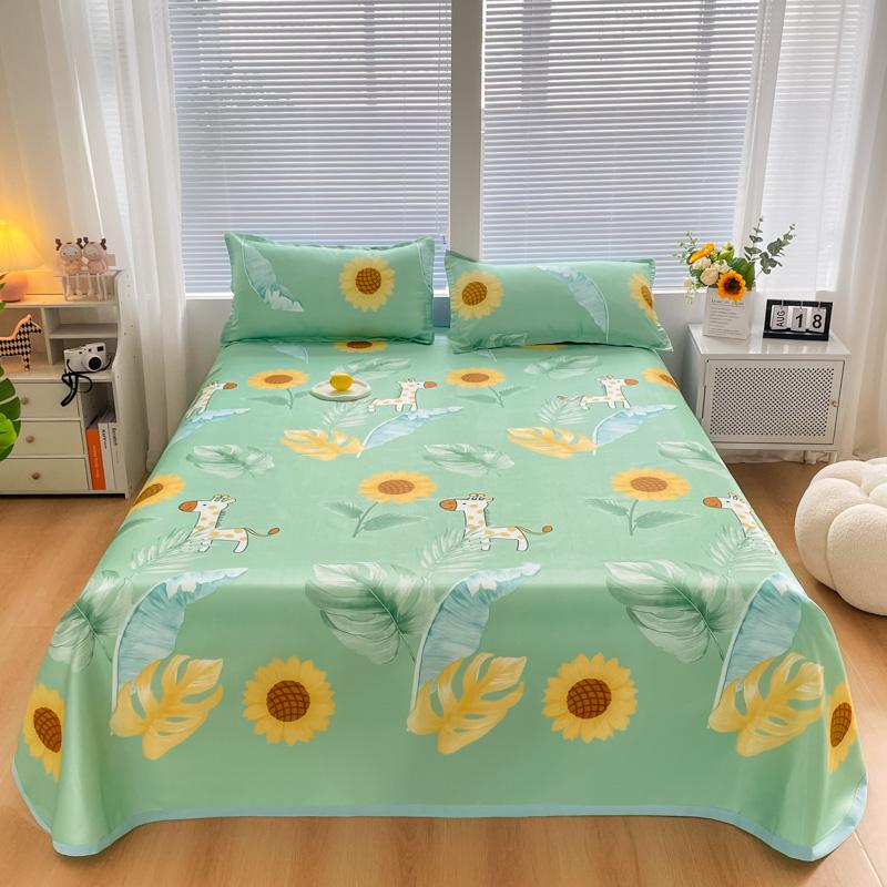 Vėsinanti plokščia paklodė su pagalvių užvalkalu Vasaros patalynė Lygi patalynė Namai Vienviečiai / karalienės dydžio paklodės rinkinys roupa de cama