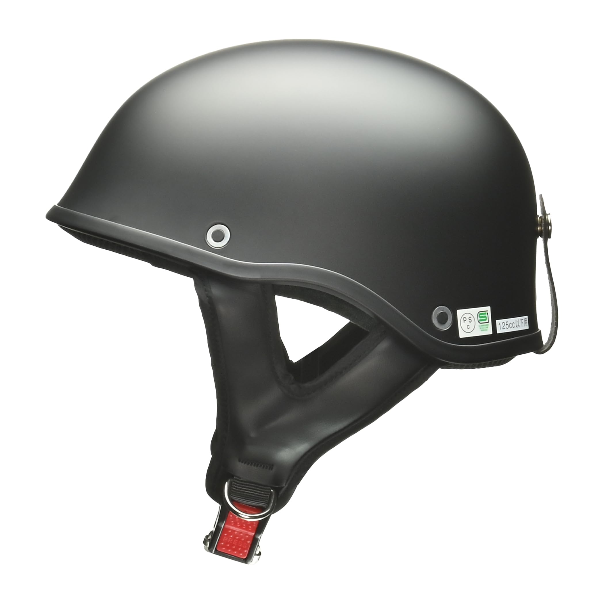 

LEAD Industries EAGLE WING Motorcycle Half Helmet Free for motorcycles under 125cc EW-77 (Matte Black, Size 57-60cm)