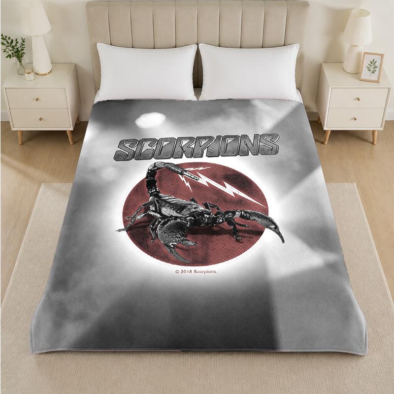 Scorpions Print Flannel Blanket Cozy Lightweight Plush Throw Blanket For Bed Sofa Household Use