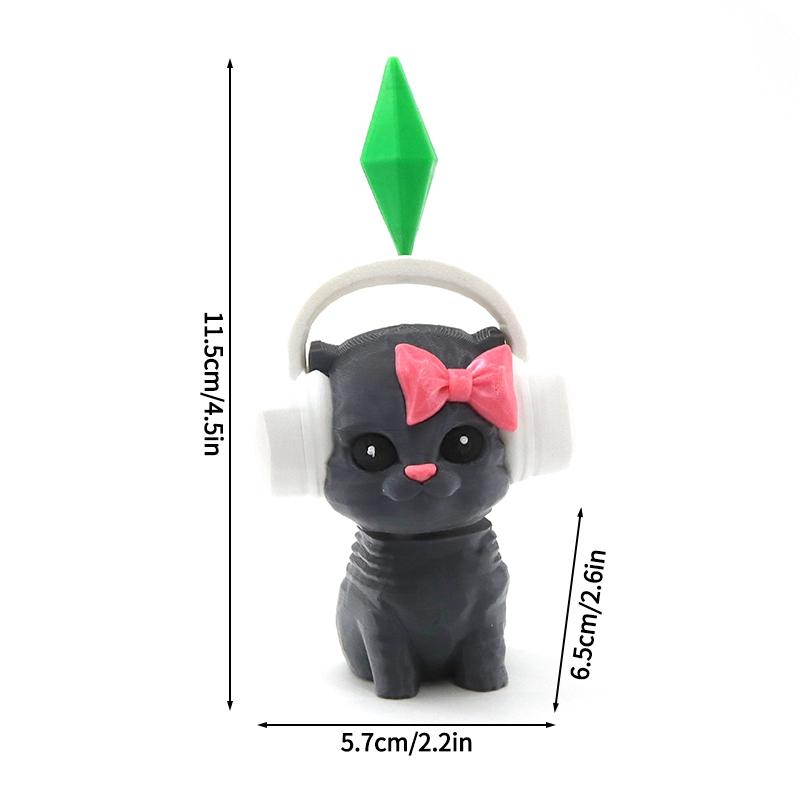 

3D Printed Ornament Cartoon Cat Desk Accessories Office Accessories Car Interior Decorations Room Decor