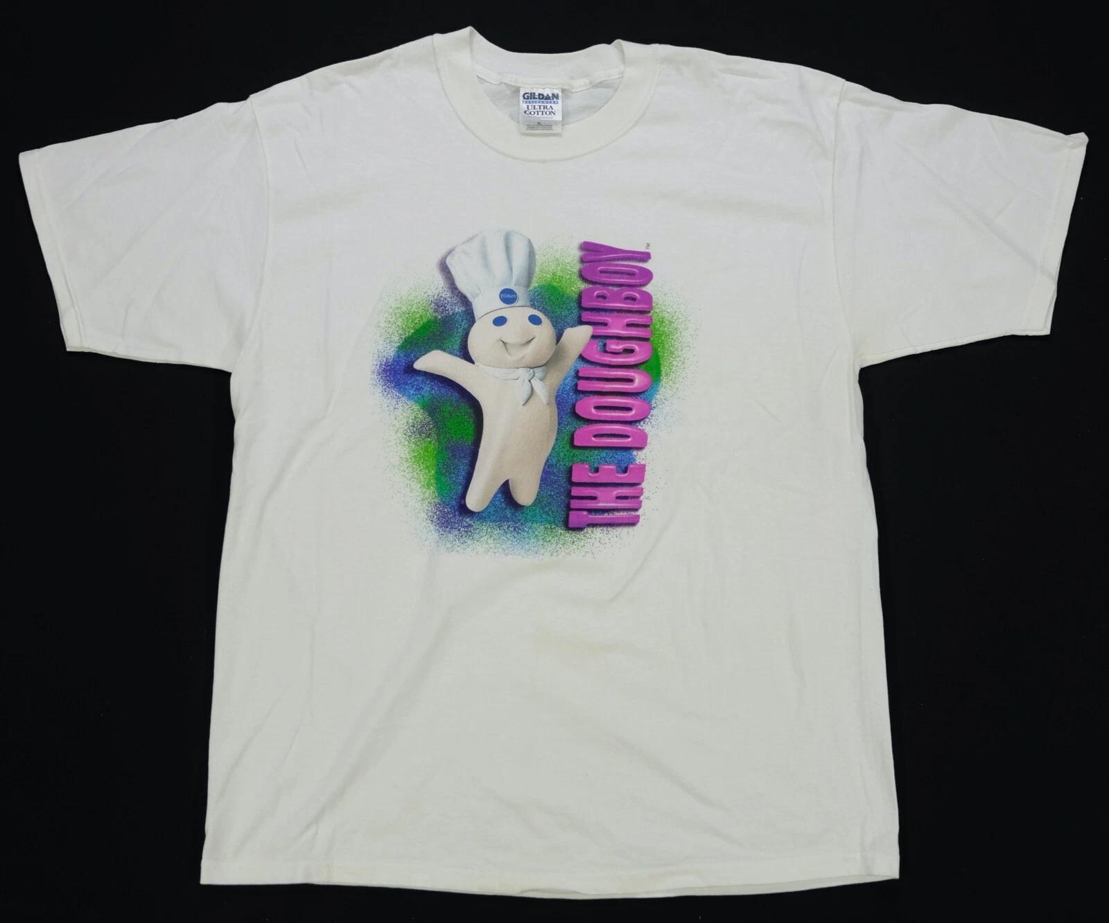 Rare Vintage Pillsbury The Doughboy Baking Promo T Shirt 90s 2000s White Size XL 3XL