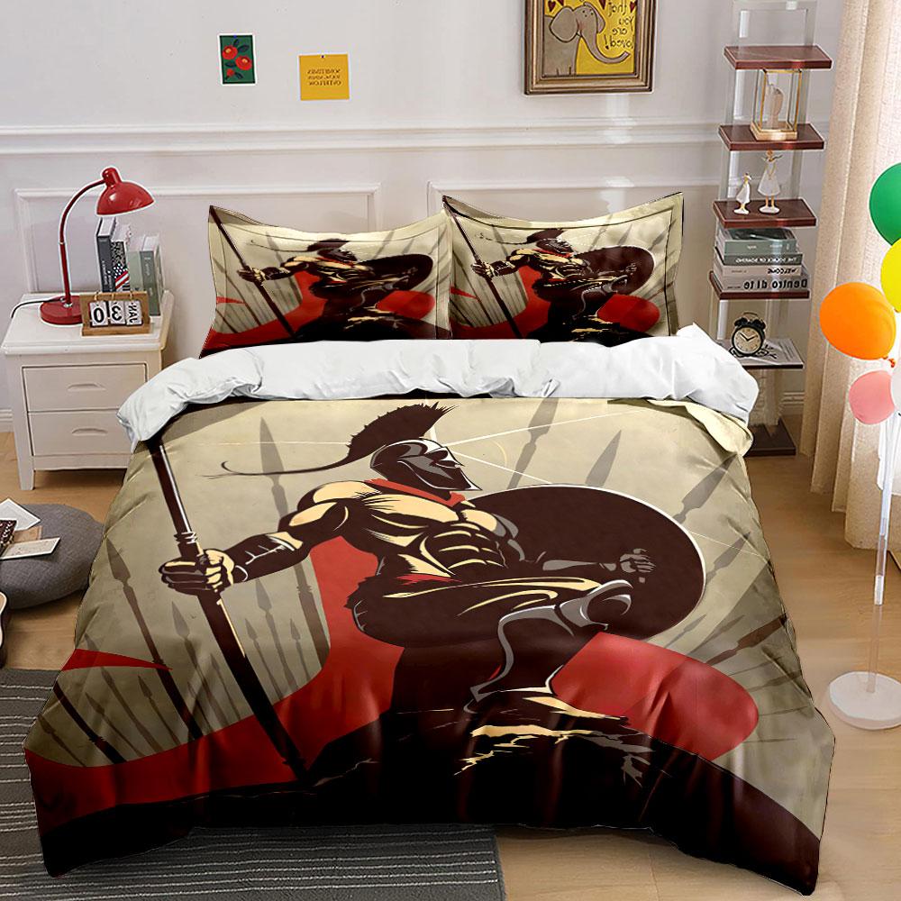 

Warrior with spear motif. Bedding sets Duvet cover sets Duvet covers Pillowcases(1 * Duvet Cover 2 * Pillowcases without duvet insert) 135x200cm