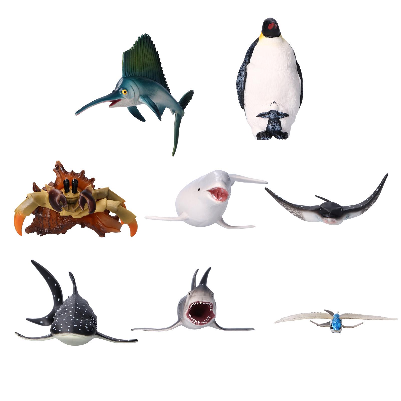 

Marine Life Toys Cute Realistic Safe Plastic Educational Sea Animals Figures Model for Kids