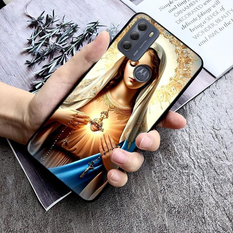 Virgin Mary Phone Case For Moto Edge 60 50 40 Pro 60 50 40 30 Ultra Neo Fusion Moto G Stylus G