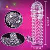 1 Pc Soft Male Extension Cover Transparent Crystal Silicone Cover Couple Toys Adult Product Accessories