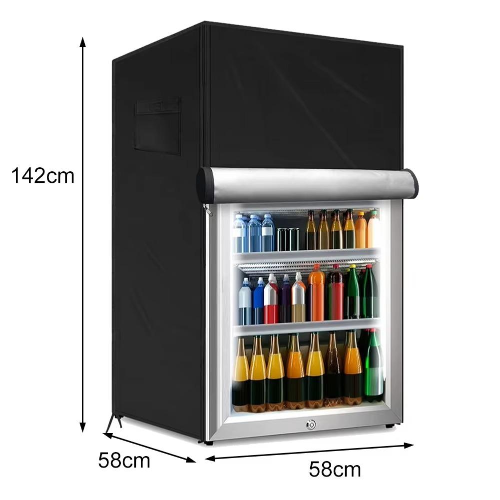 Waterproof Outdoor Refrigerator Cover, Dustproof Vertical Protective Case For Upright Mini Freezers, Heavy Duty Weather Resistant