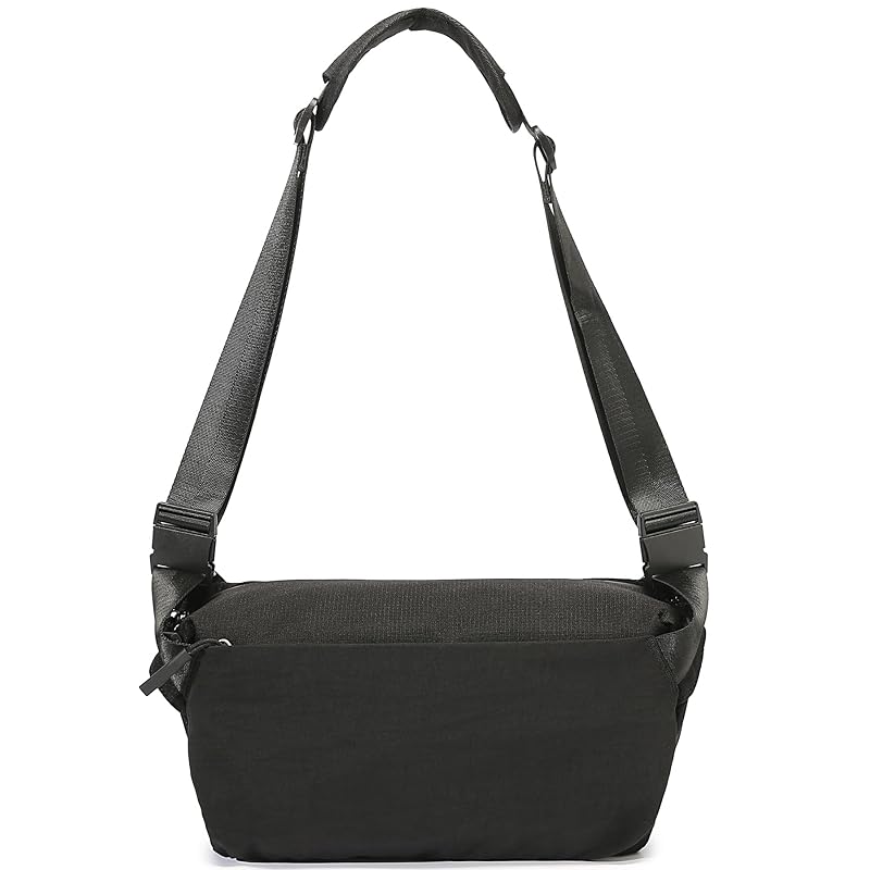 

[Sollman] body bag shoulder bag men s large capacity Lots of pockets Crossbody shoulder bag waterproof 11 inches ipad crossbody bag lightweight sling