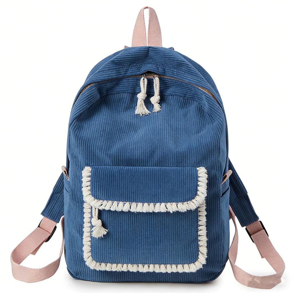 Schoolbag1011 new corduroy women's bag backpack Korean version fashion personalized backpack popular bag