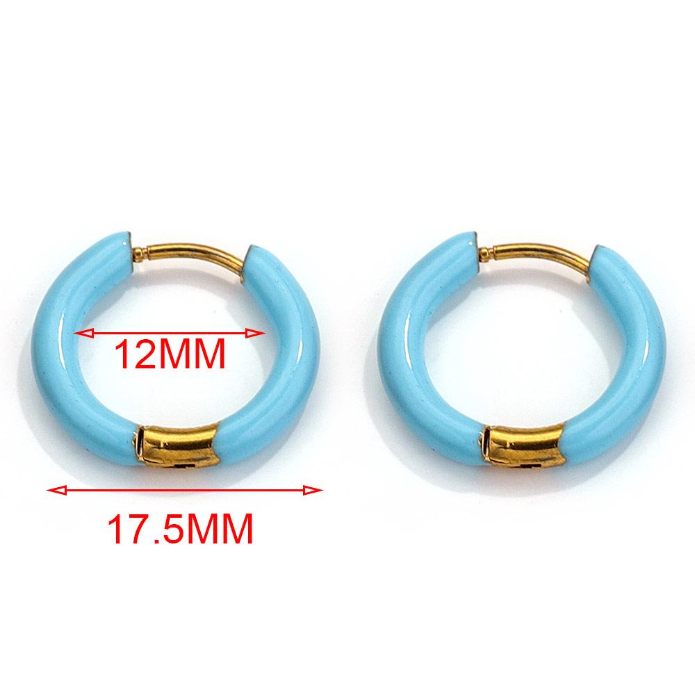 6pcs Stainless Steel Hoop Earrings Women Earrings Men Punk Hiphop Bijoux Gift Fashion Plated 18K Gold Jewelry Piercing Accessory