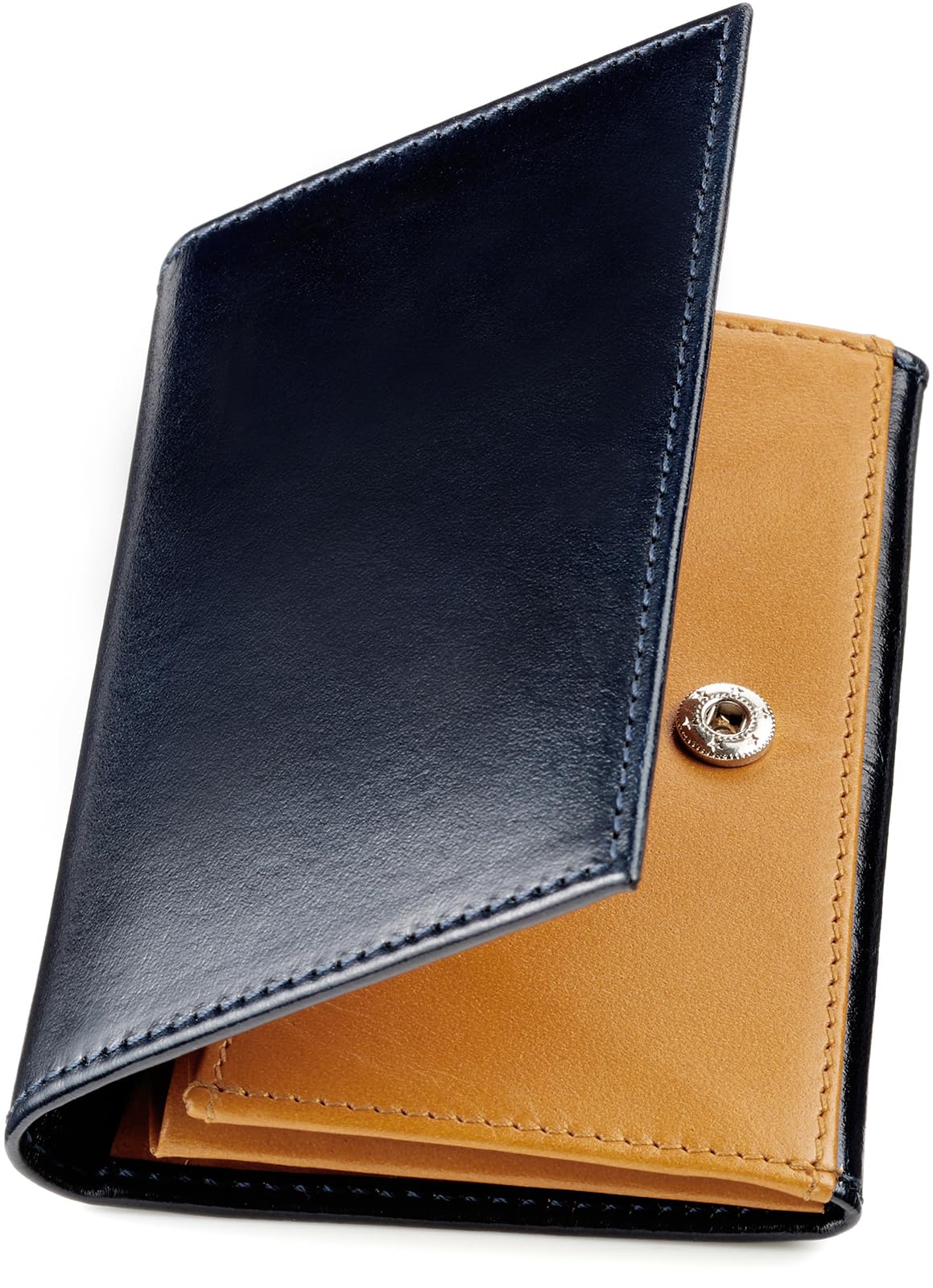 

Business Card Holder for Men Leather x Traditional Japanese Genuine Leather Business Card Case [Svclo] [Italian Technique] (Navy)