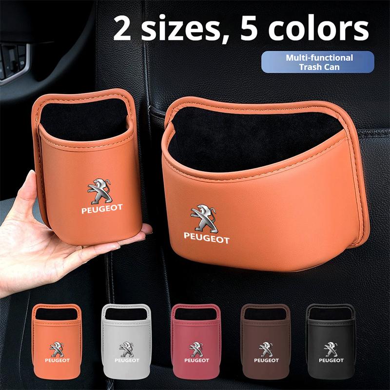 Car Door Storage Box Seat Hanging Trash Can Trash Can Suitable for Peugeot 205 206 207 208 301 307 308 406 407 408 508 2008 3008