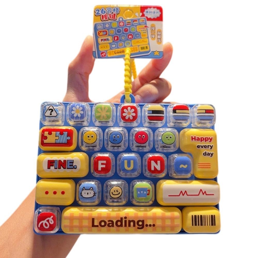Desktop Decoration Fingertip Button Keyring Cartoon Fidget Bag Pendant Travel