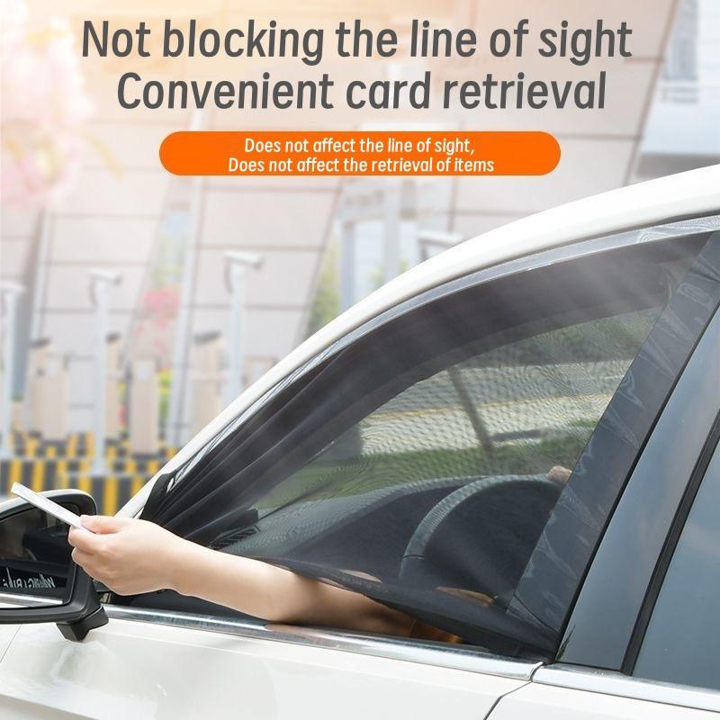 Car Sun Protection, Mosquito and Insect Screens, Car SUV Sunshades, Window Mosquito Nets, Double-layer Mesh for Sun Protection