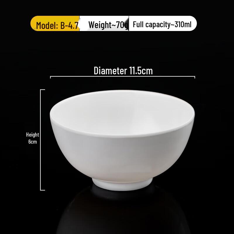 Durable White Melamine Dinner Bowl